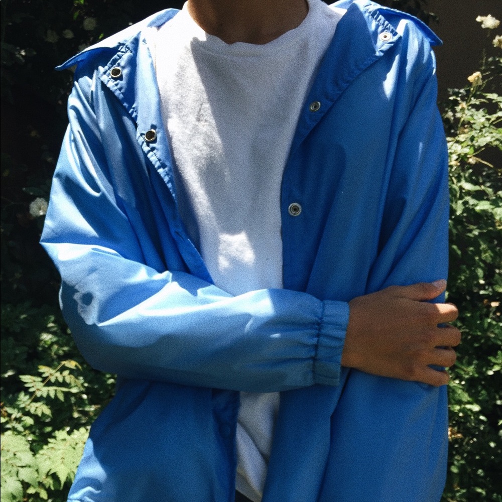Blue windbreaker